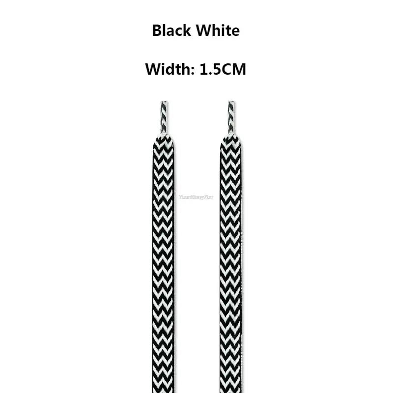 Flat Shoelaces for Sneakers Wavy Bread Shoe Laces Luxury Brand Shoelace Width 1.5cm/2cm/3cm Trend Shoe Lace Rope Shoes Strings