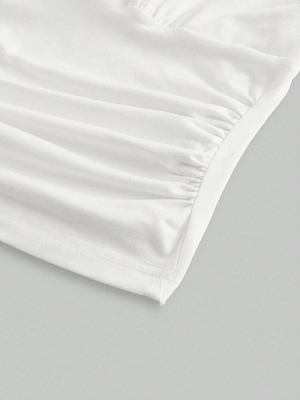 Solid V-neck Backless Halter Crop Top for Women Summer Sexy Y2K Sleeveless Ruched Top Streetwear