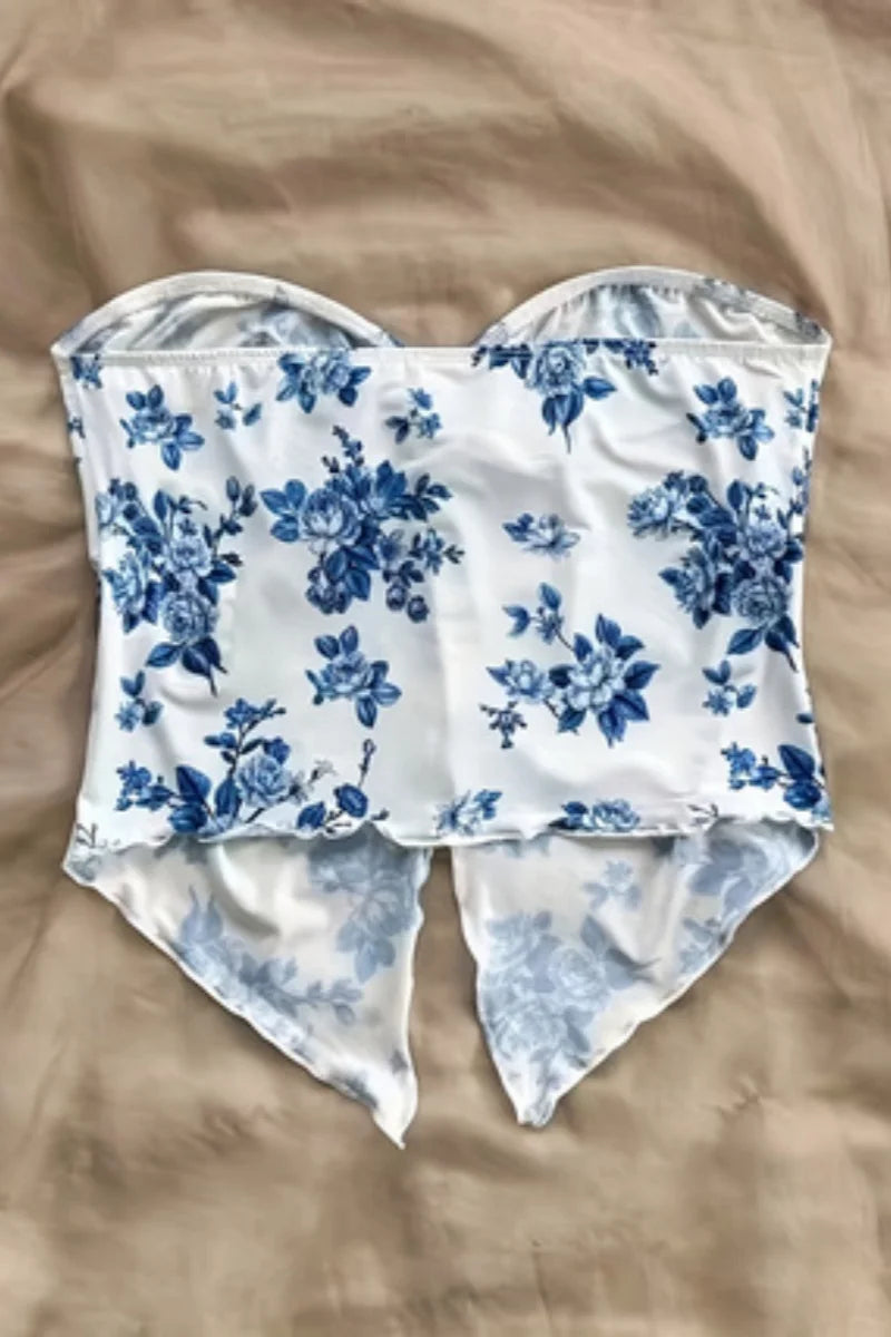 Ladies' fashionable off shoulder one neck strapless top