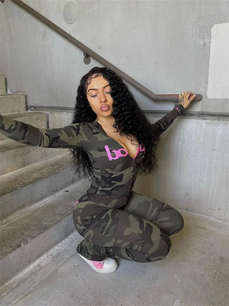 2025 Fall Casual Tracksuits Women Sets Long Sleeve Top Pants Elasticity Streetwear Sports Two 2 Piece Pink Matching Sets Outfits