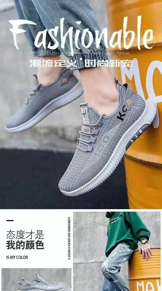 2025 Breathable Air Mesh Sneakers Comfortable Casual Sport Shoes Fashion Men's Vulcanize Shoes Lightweight Deodorant Outdoors