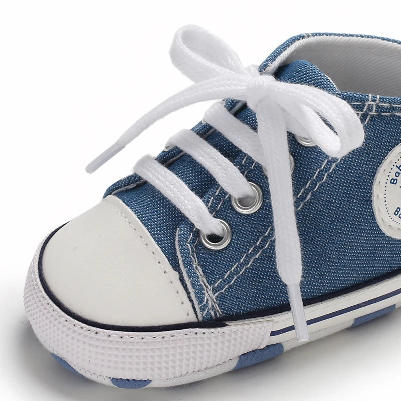 Infant Toddler Anti-slip Baby Shoes Baby Canvas Classic Sneakers Newborn Star Sports Shoes Baby Boys Girls First Walkers Shoes