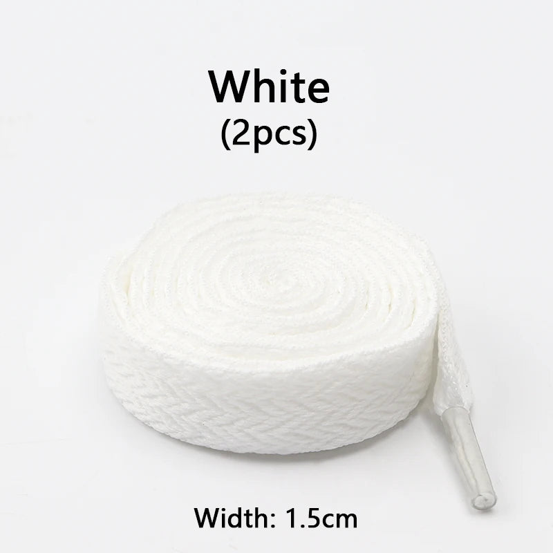 Flat Shoelaces for Sneakers Wavy Bread Shoe Laces Luxury Brand Shoelace Width 1.5cm/2cm/3cm Trend Shoe Lace Rope Shoes Strings