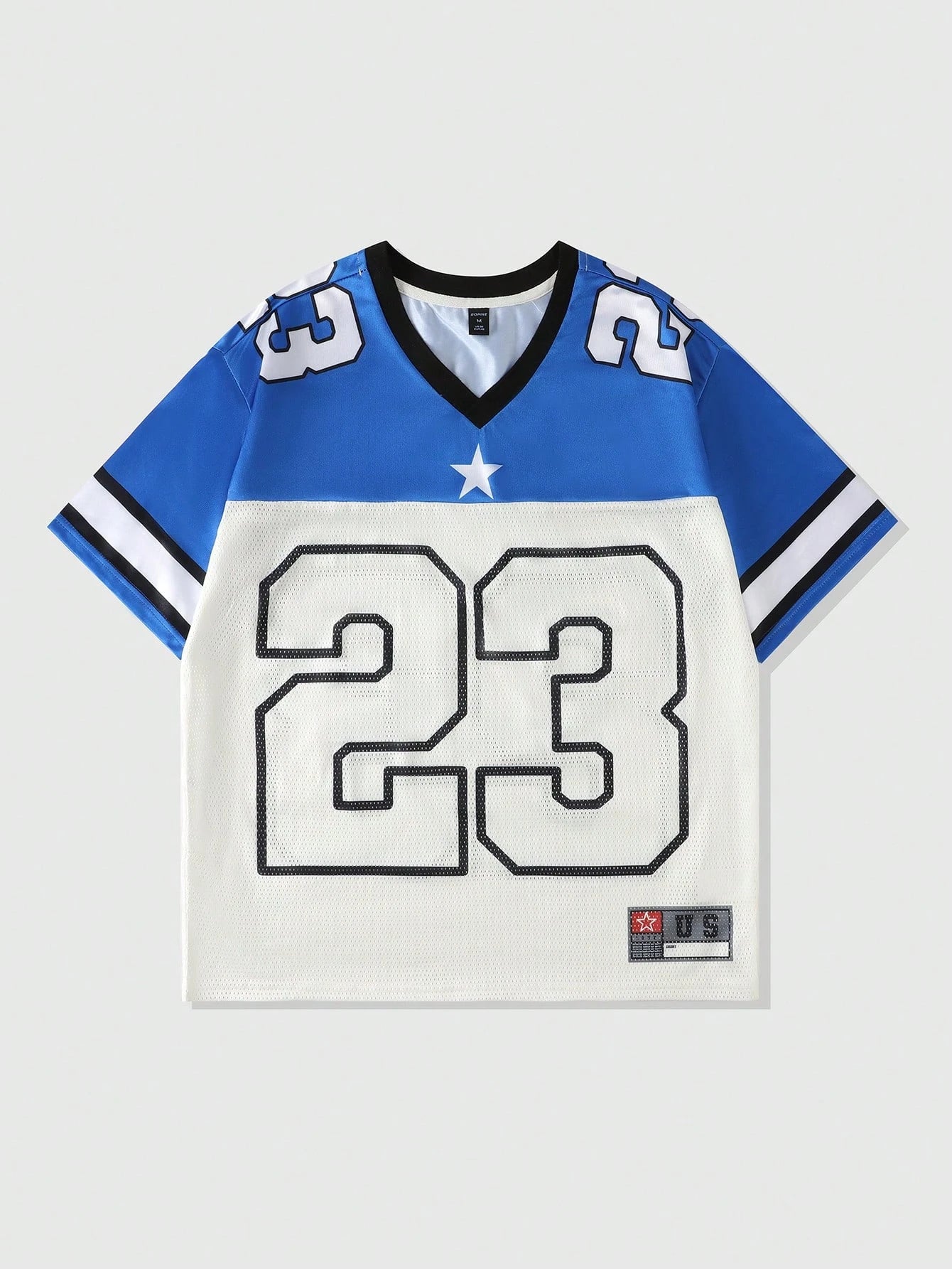 2025 New Hot Women's Summer Y2K Fashion Casual Shirt Street Retro Hip Hop 23 Shirt V-Neck Loose Breathable Quick Drying T-Shirt