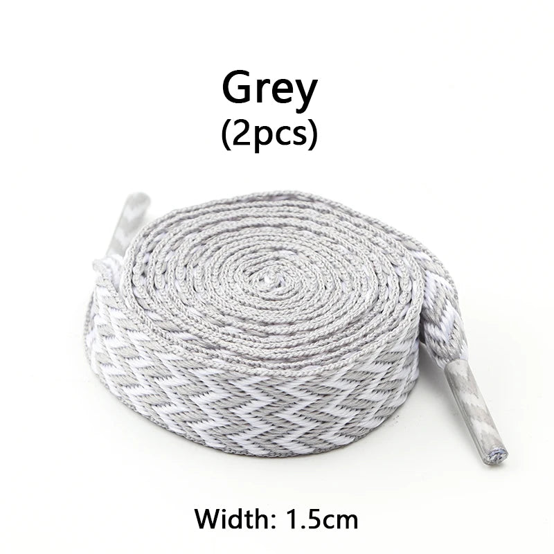 Flat Shoelaces for Sneakers Wavy Bread Shoe Laces Luxury Brand Shoelace Width 1.5cm/2cm/3cm Trend Shoe Lace Rope Shoes Strings