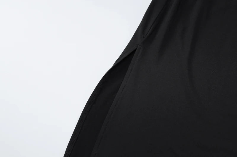 Hugcitar Black Strapless Long Sleeve Sexy Bodycon Maxi Prom Dress 2024 Fall Winter Elegant Women Outfit Evening Party Festival