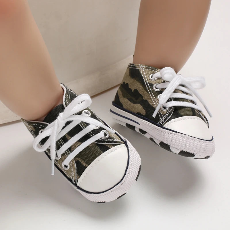 Infant Toddler Anti-slip Baby Shoes Baby Canvas Classic Sneakers Newborn Star Sports Shoes Baby Boys Girls First Walkers Shoes