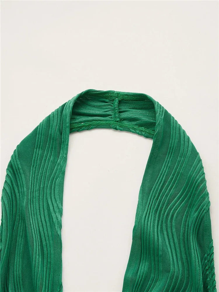 Solid White Backless Crop Halter Top Women Summer Y2K Club Grunge Clothes Deep V-neck Backless Sleeveless Tank Top Streetwear