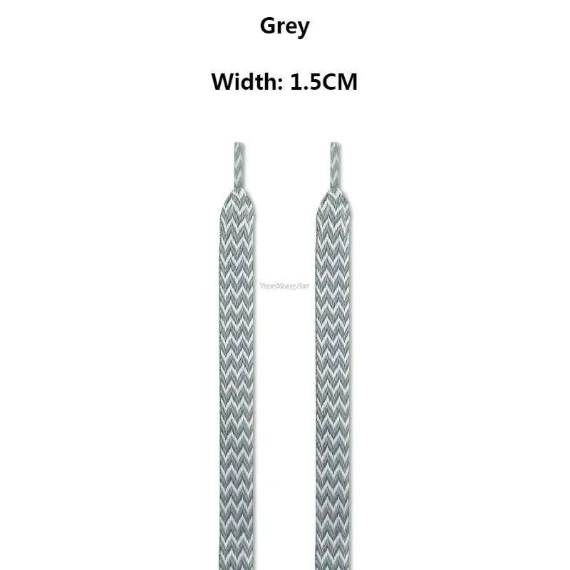 Flat Shoelaces for Sneakers Wavy Bread Shoe Laces Luxury Brand Shoelace Width 1.5cm/2cm/3cm Trend Shoe Lace Rope Shoes Strings