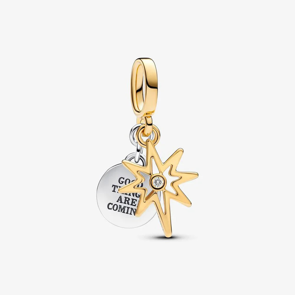 925 Sterling Silver Heart Shaped Key Lock Couple Charms Enamel Insect Pendent Horseshoe Floral Beads Fit Bracelet Custom Gift
