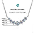D Vvs1 Moissanite Necklace for Women Wedding Fine Jewelry with Certificates 925 Sterling Silver Plated 18K White Gold Necklace