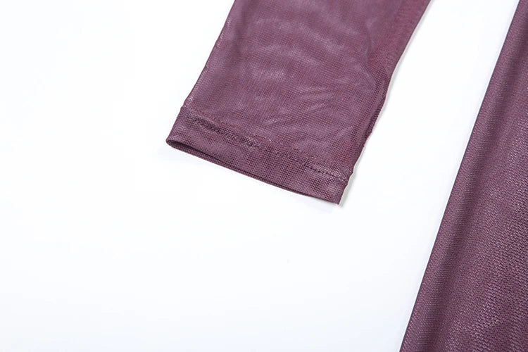 kliou Mesh Simple Women Mini Dress Fashion Solid Strapless Ribbons Tassel Body-shaping Vestidos+Seperately Full Sleeve Gloves