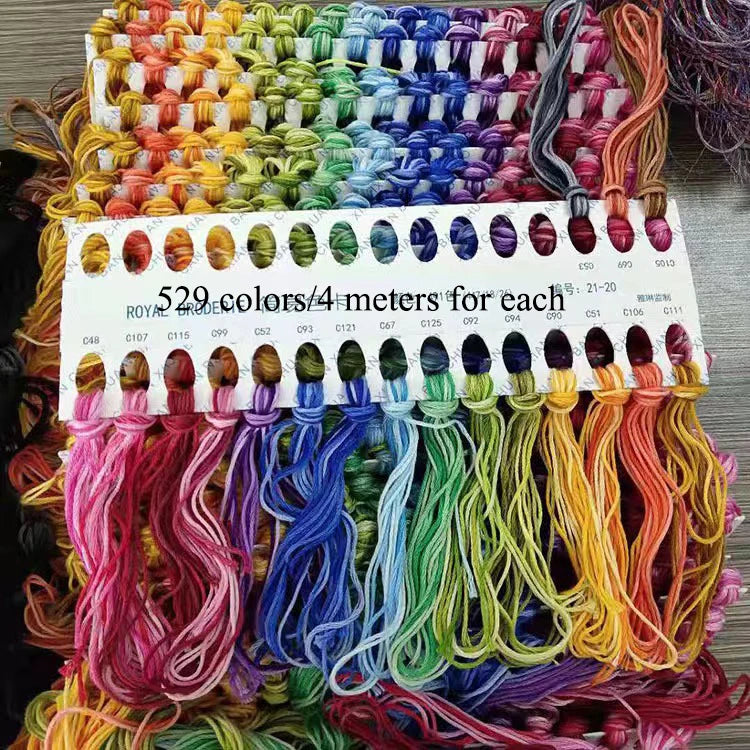 100% Cotton High Quality Cross stitch Floss Embroidery thread  Cross Stitch Embroidery Hand Knitting Sewing Weaving 8m 447 color