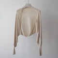 Autumn New Ice Silk Sun Protection Knitted Cardigan Strap Outer Shawl Batwing Sleeve Cover up Top Women's Fashion Trend