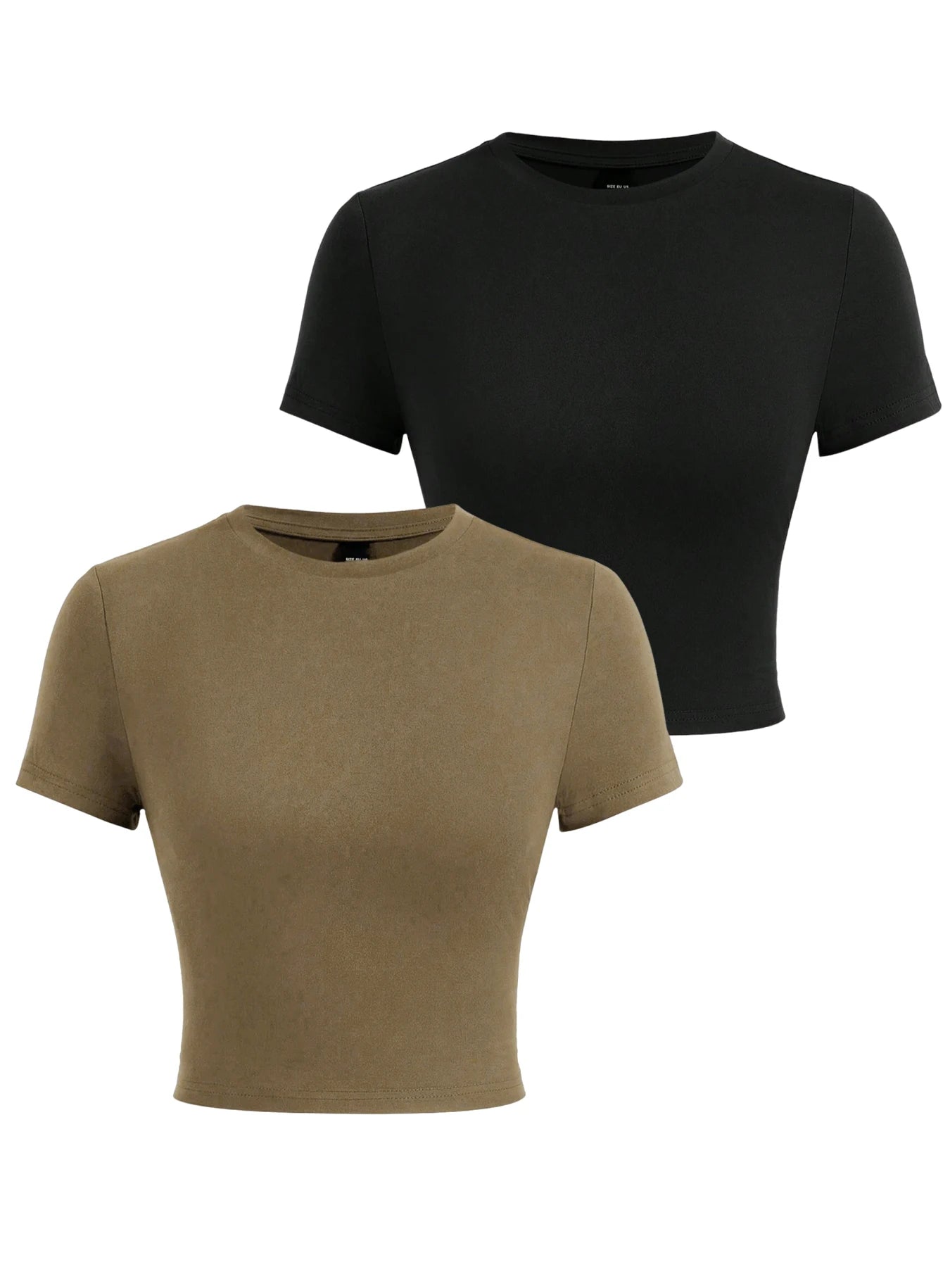 Y2K Woman Solid Cotton Crop Tops Short Sleeve High Elastic T-Shirt Soft O-Neck Sporty Tees Summer Street Fashion Female Clothes