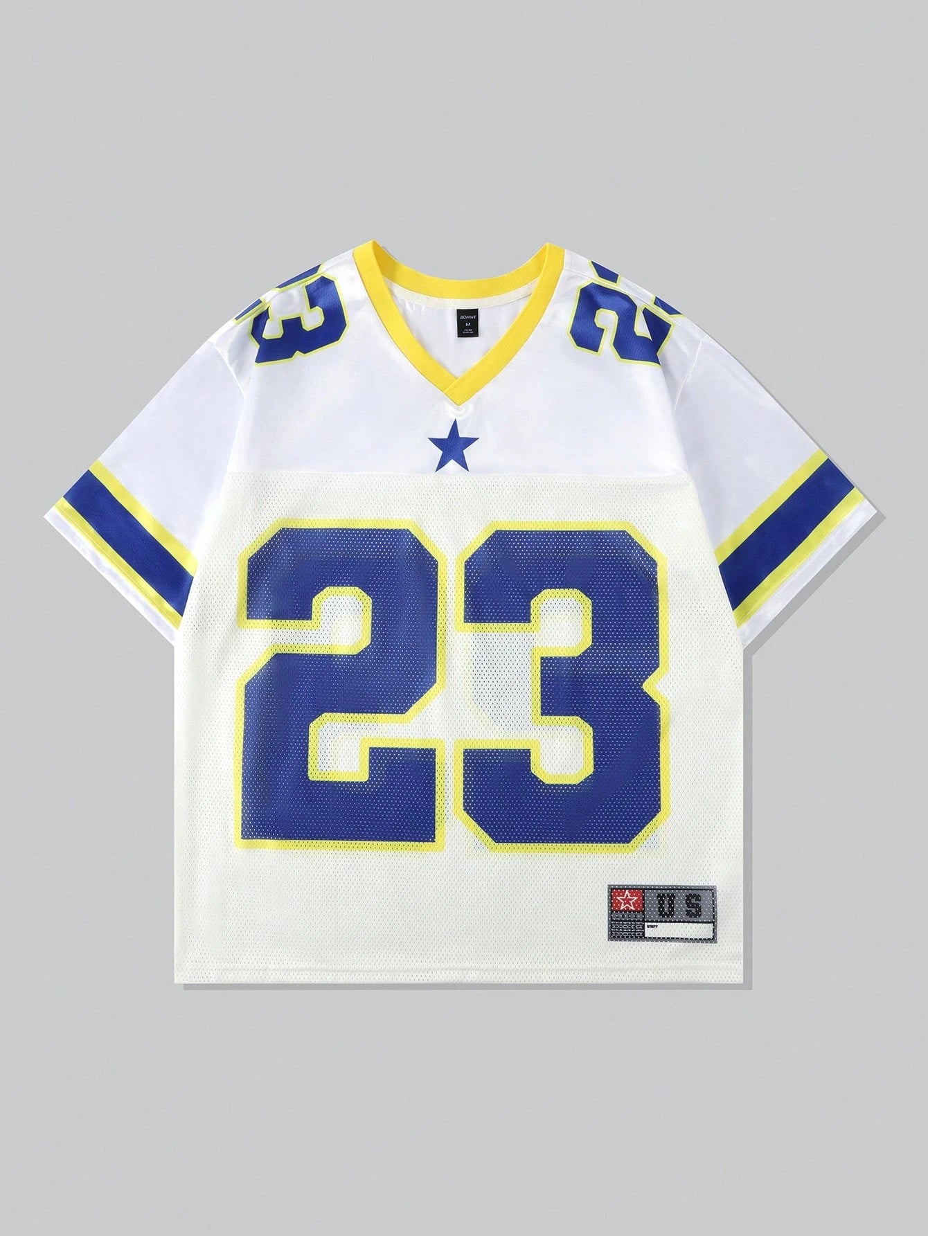 2025 New Hot Women's Summer Y2K Fashion Casual Shirt Street Retro Hip Hop 23 Shirt V-Neck Loose Breathable Quick Drying T-Shirt