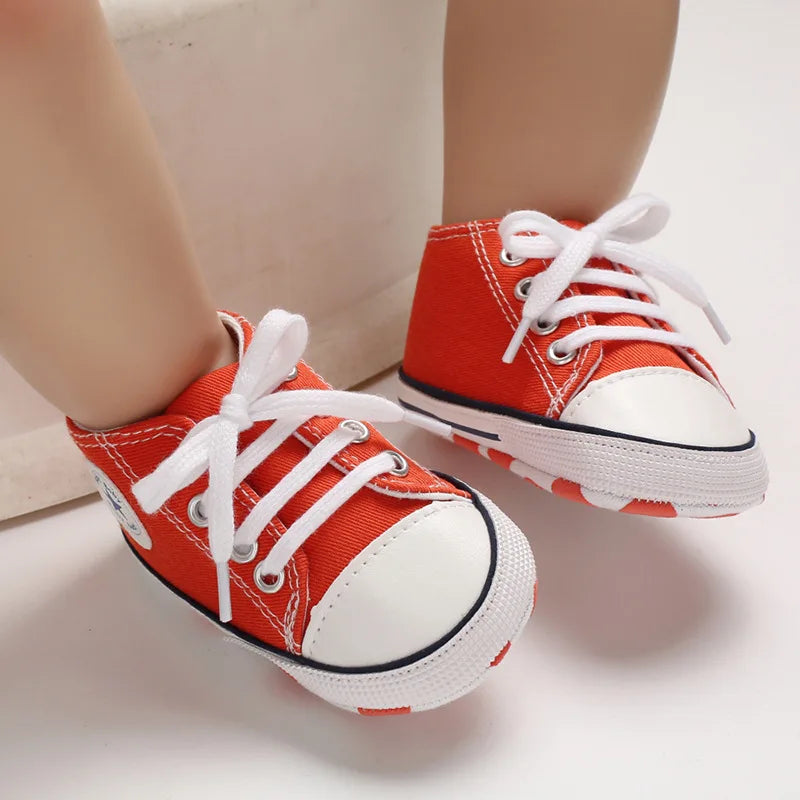 Infant Toddler Anti-slip Baby Shoes Baby Canvas Classic Sneakers Newborn Star Sports Shoes Baby Boys Girls First Walkers Shoes