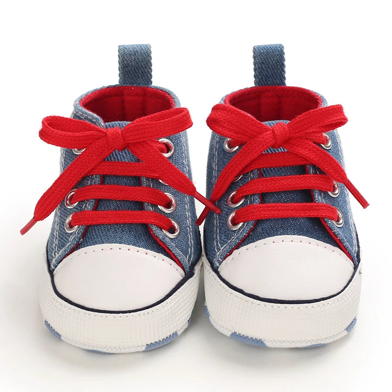 Infant Toddler Anti-slip Baby Shoes Baby Canvas Classic Sneakers Newborn Star Sports Shoes Baby Boys Girls First Walkers Shoes