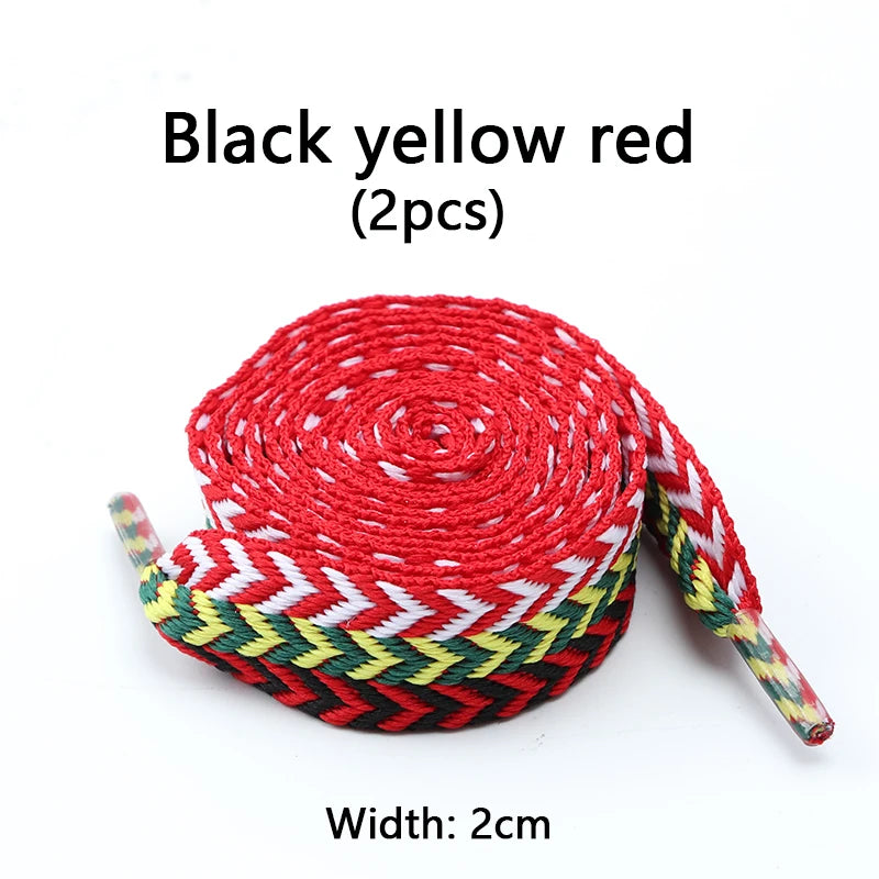 Flat Shoelaces for Sneakers Wavy Bread Shoe Laces Luxury Brand Shoelace Width 1.5cm/2cm/3cm Trend Shoe Lace Rope Shoes Strings