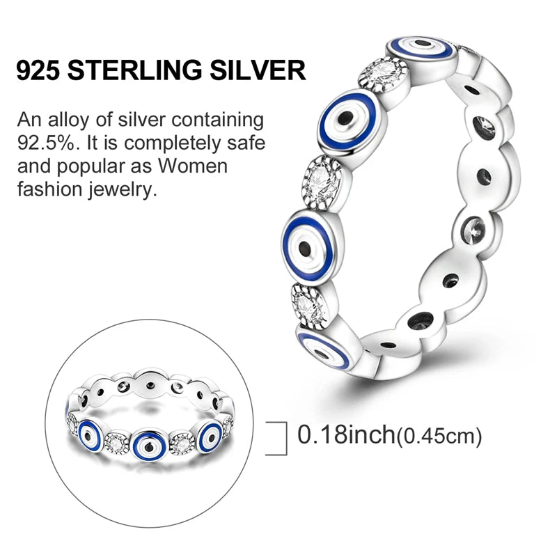 Women Silver Finger Rings for Women Original 925 Sterling Silver Cocktail Ring Geometric Cubic Zircon Heart Wedding Jewelry