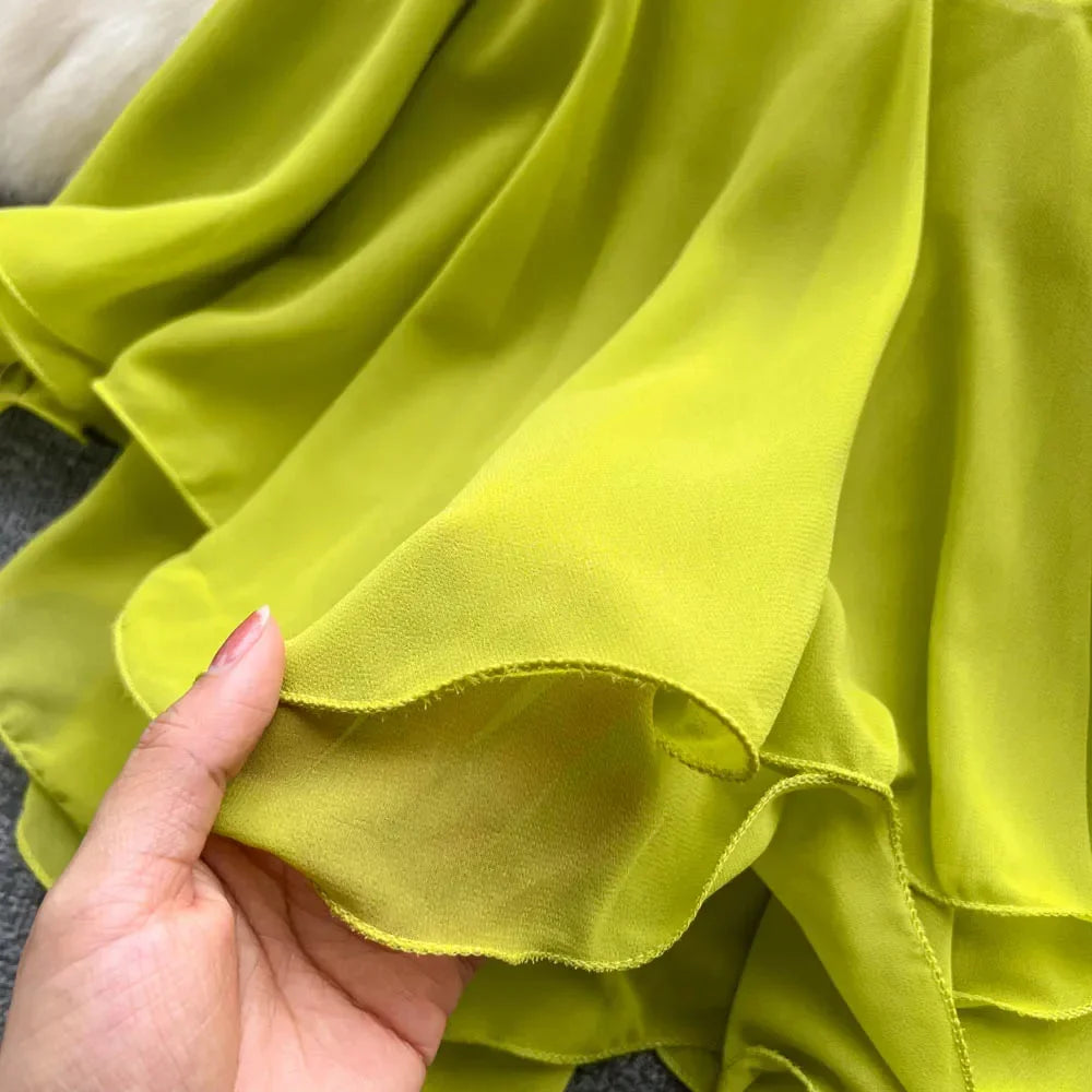 New Summer Spaghetti Straps Ruffle Sleeveless Tanks and Camis Korean Corset Crop Tops Solid Tank Camisoles Women Clothes Y2k