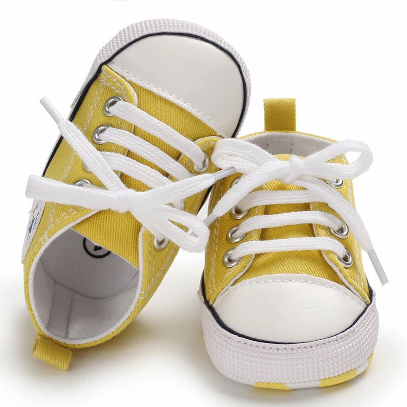 Infant Toddler Anti-slip Baby Shoes Baby Canvas Classic Sneakers Newborn Star Sports Shoes Baby Boys Girls First Walkers Shoes