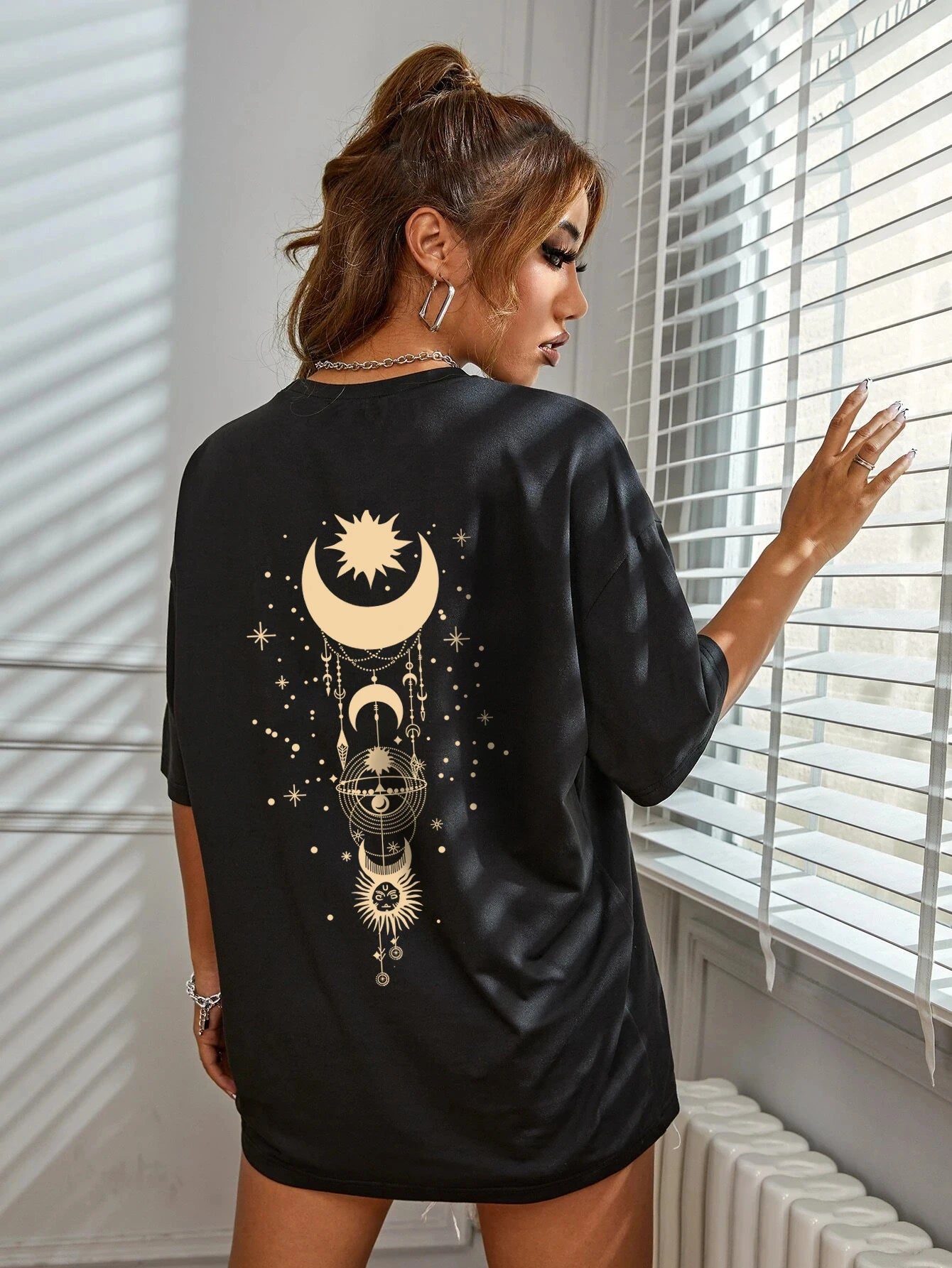 New Fashionable Casual T-shirt Clothing Simple Round Neck Short Sleeve Women's Top Loose Printed T-shirt