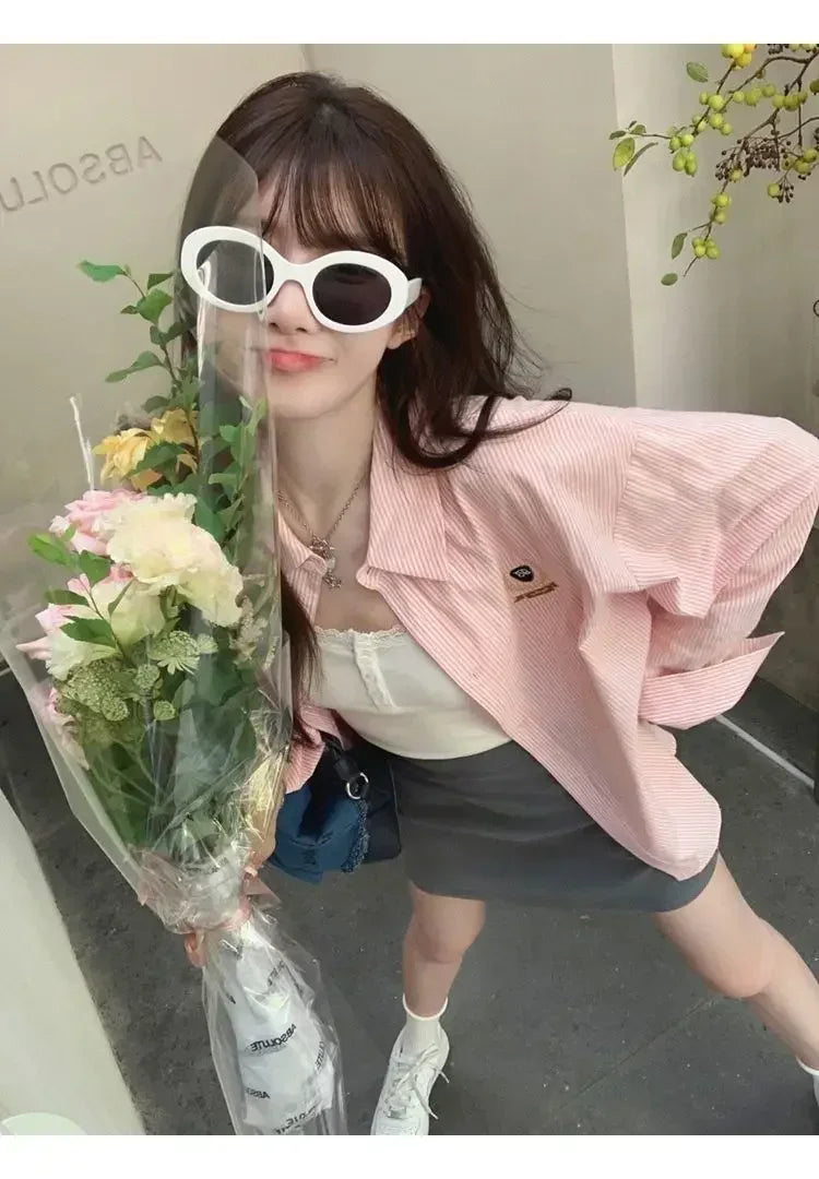 Sexy White Knit Camisole Lace Tank Top Cropped Vest Women's Sleeveless Crop Tops with Chest Pad Y2k Cute Summer Slim Undershirt