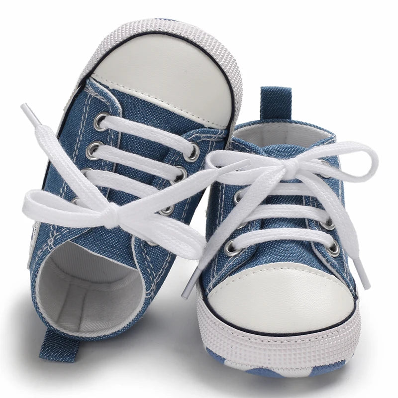 Infant Toddler Anti-slip Baby Shoes Baby Canvas Classic Sneakers Newborn Star Sports Shoes Baby Boys Girls First Walkers Shoes