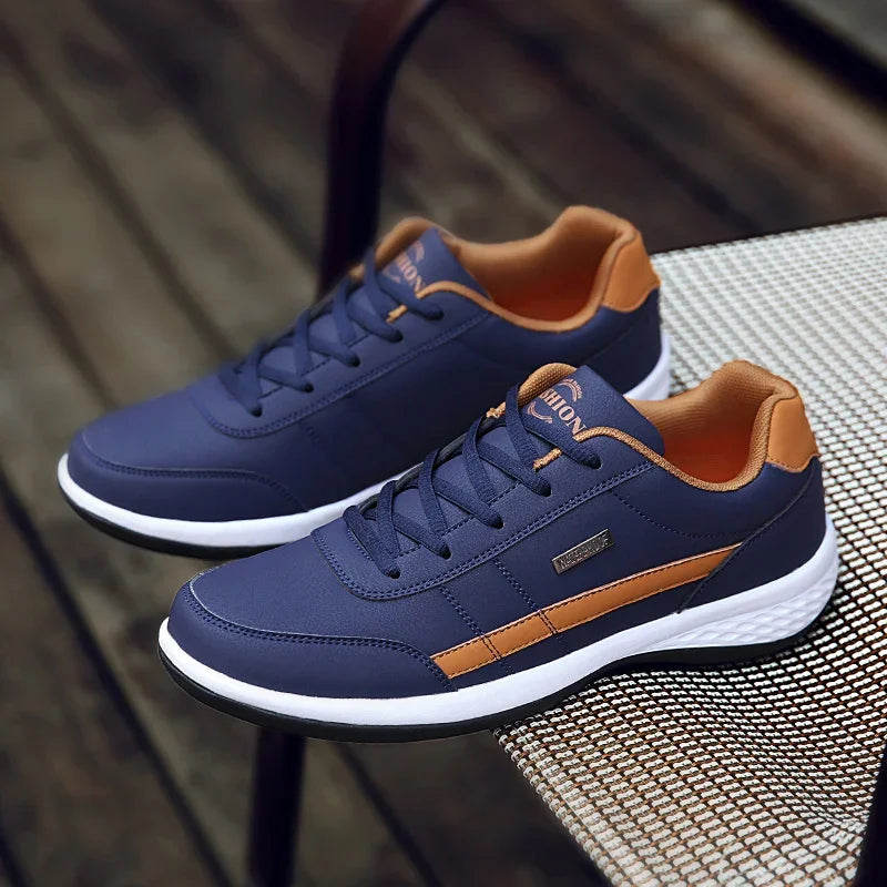 MAEDEF Shoes for Men Leather Sneaker Waterproof Casual Comfortable Men's Sneaker Lace Up Footwear Vulcanized Man Shoe Masculino