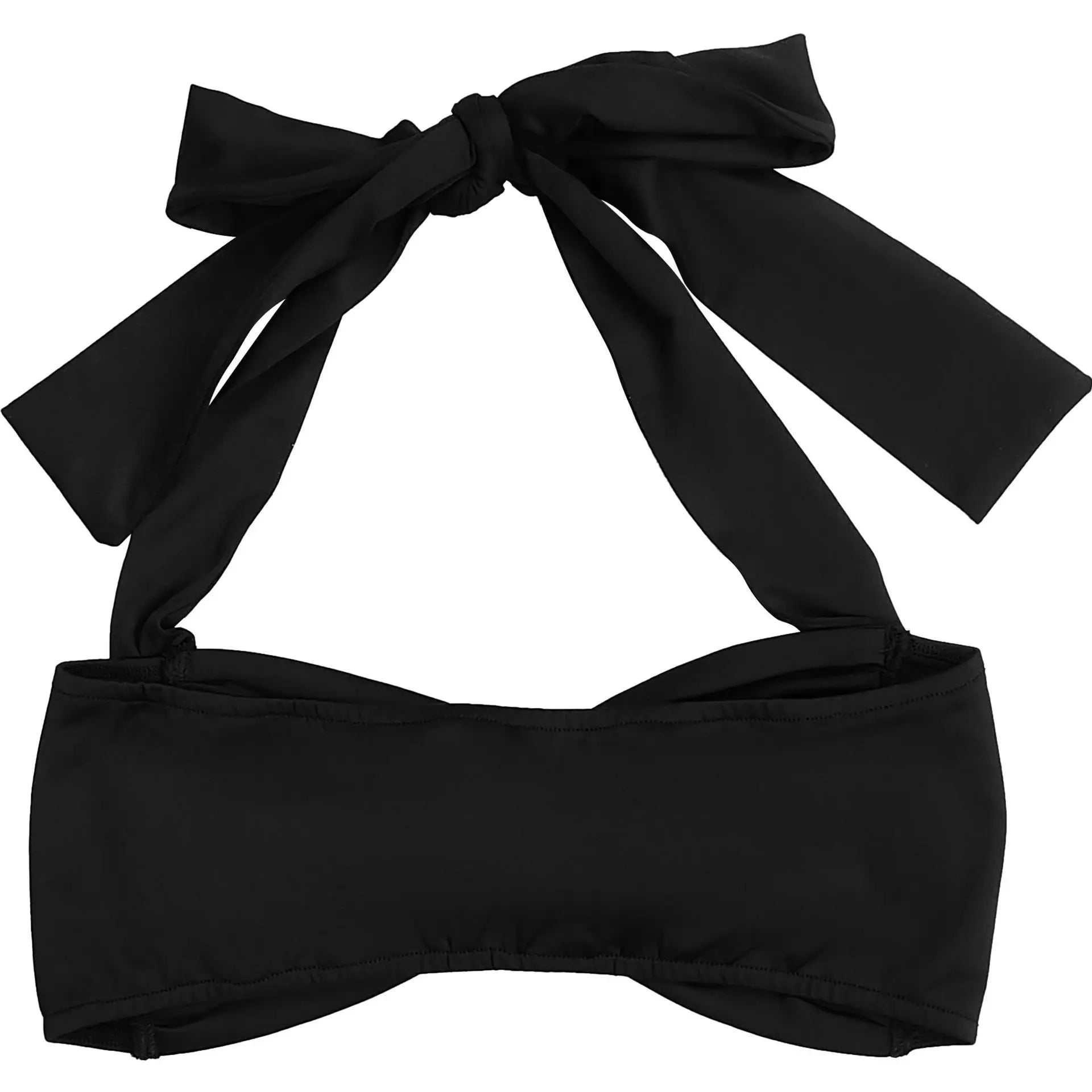 Weird Puss Ruched 2 Piece Set Women Sexy Halter Backless Bra+Metal Casp Ribbon Flared Pants Matching Party Club Stretch Outfits