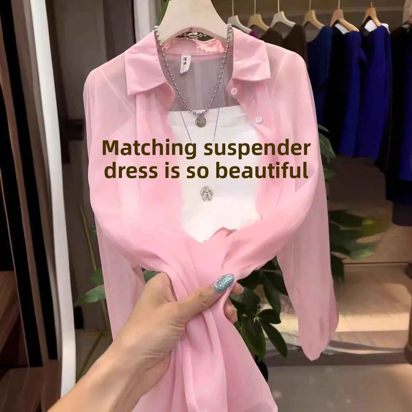 Women's Summer Lightweight Ice Sensation Pearl Shiny Sun Protection Shirt Outerwear Slender Commute Open Cardigan Top