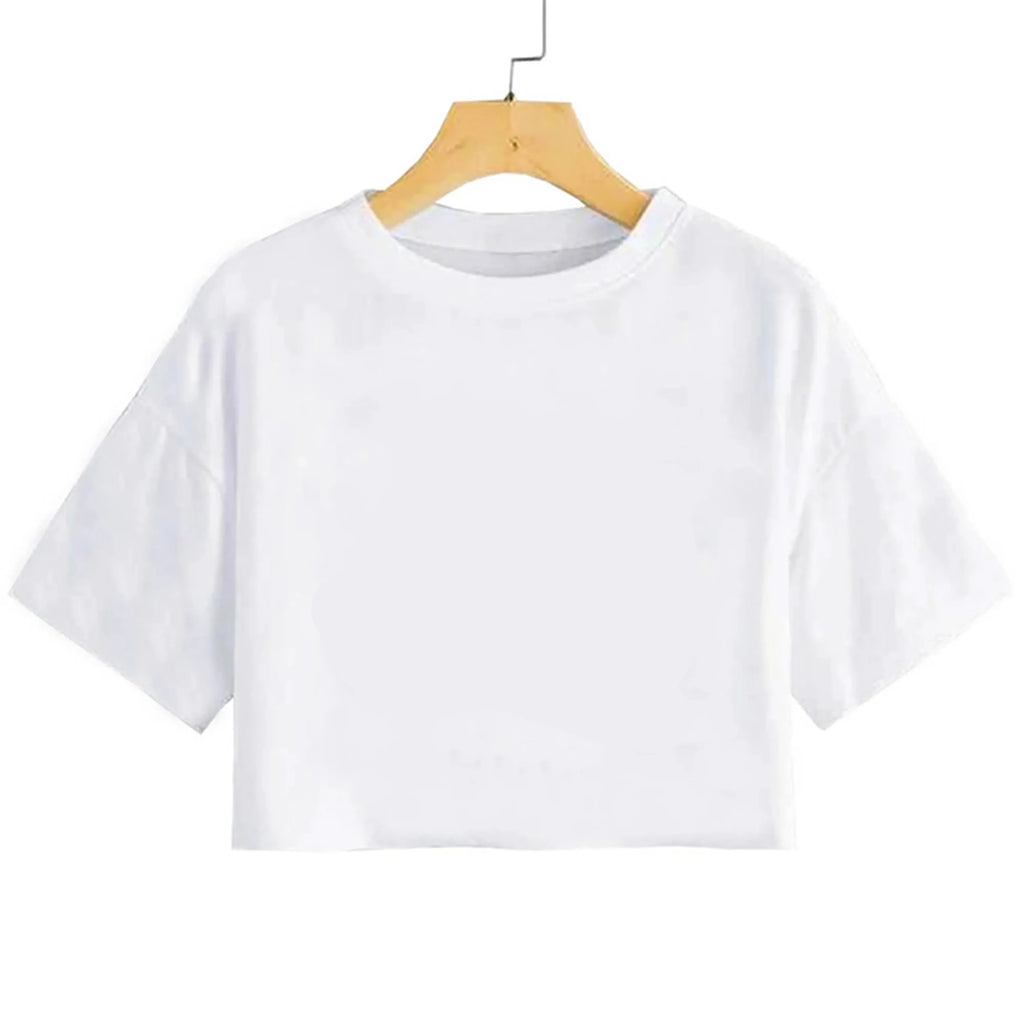 Simple Red Spider Printing Crop Tops Summer Street Fashion Women's Slim-fit T-Shirt Comfortable Soft High Elastic Female Clothes