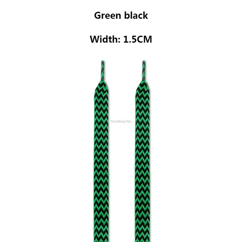 Flat Shoelaces for Sneakers Wavy Bread Shoe Laces Luxury Brand Shoelace Width 1.5cm/2cm/3cm Trend Shoe Lace Rope Shoes Strings