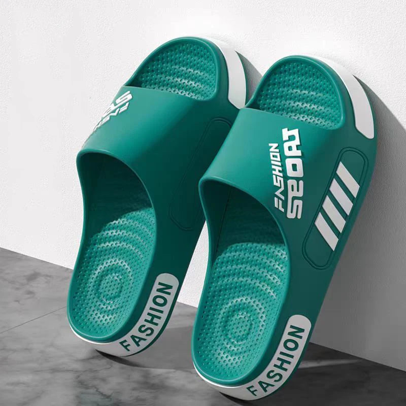 Big Size 48-49 Men Slippers Summer Flat Sole Home Slippers For Women Man Open Toe Trend Slides Couple Light Beach Shoes Sandals