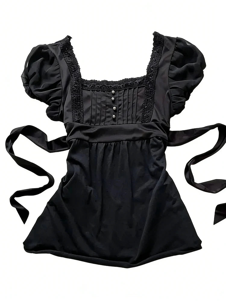 Y2K Hot Girl Dress Retro Harajuku High Street Punk Fairy Cute Fashion Casual American Aesthetics Emotional Girl Trendy Versatile