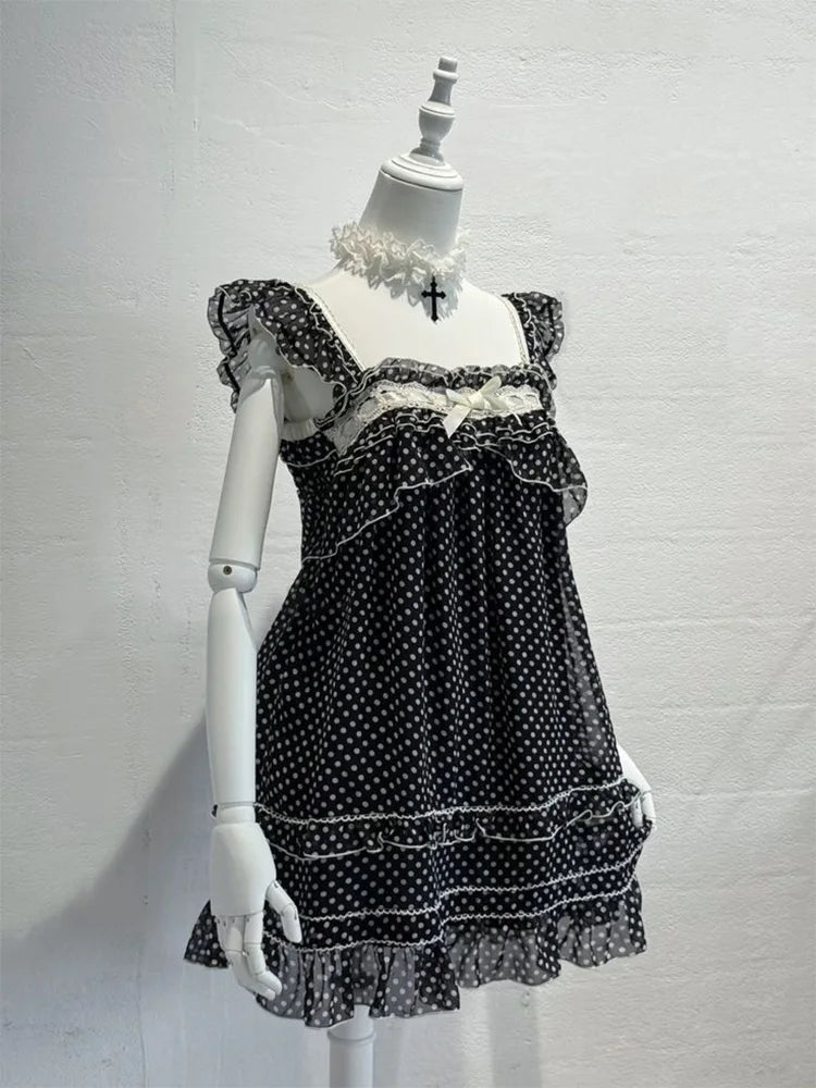 Y2K Hot Girl Dress Retro Harajuku High Street Punk Fairy Cute Fashion Casual American Aesthetics Emotional Girl Trendy Versatile