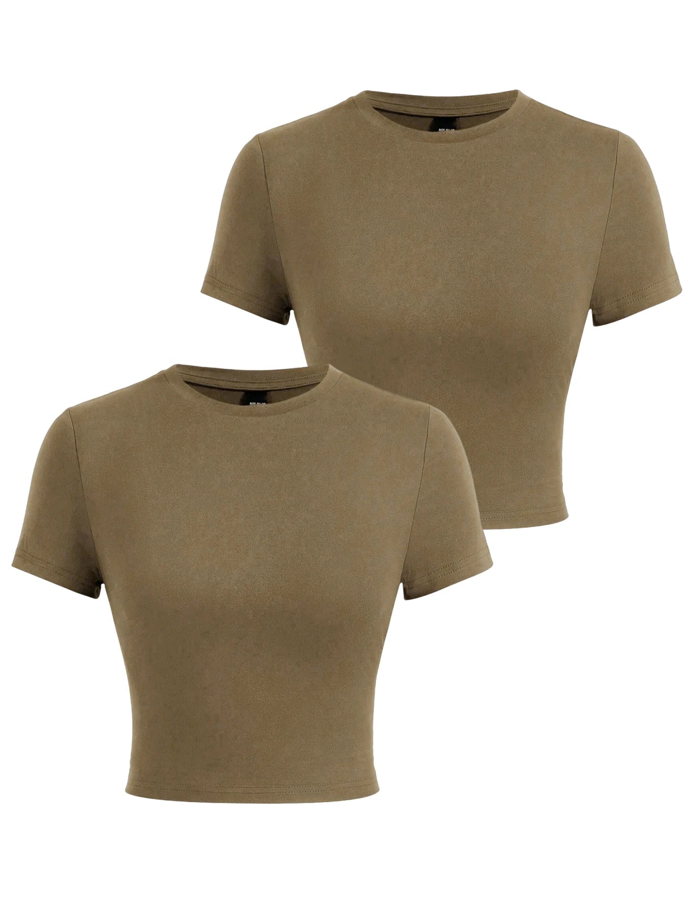 Y2K Woman Solid Cotton Crop Tops Short Sleeve High Elastic T-Shirt Soft O-Neck Sporty Tees Summer Street Fashion Female Clothes