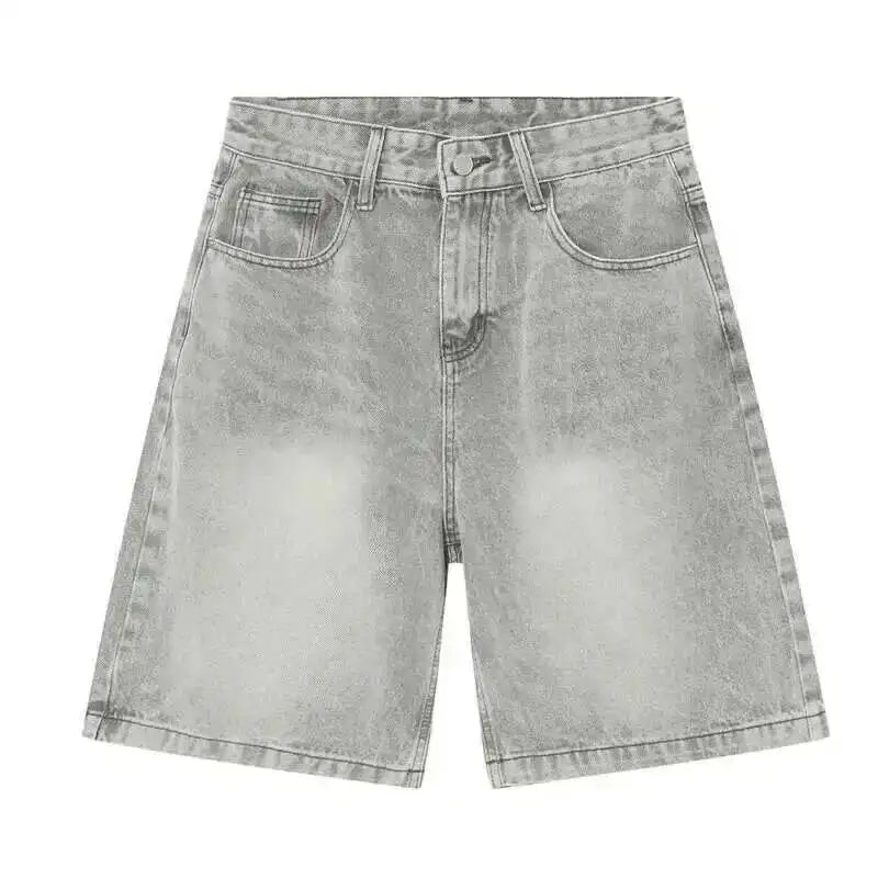 IEFB Summer Denim Shorts Men's Loose Korean Style Retro Short Jeans Fashion Washed Casual Knee Length Pant New Streetwear 9A8588