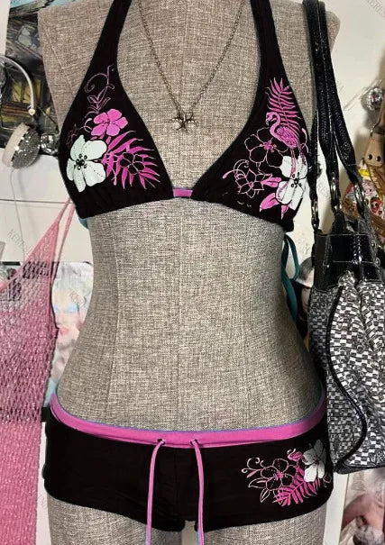 Spring and Summer Fashion Trend: Y2K Sexy Bikini - Ins European and American Niche Design, Figure-Hugging Swimsuit Set