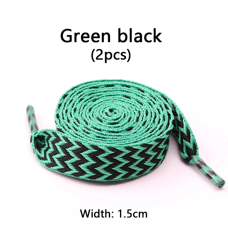 Flat Shoelaces for Sneakers Wavy Bread Shoe Laces Luxury Brand Shoelace Width 1.5cm/2cm/3cm Trend Shoe Lace Rope Shoes Strings