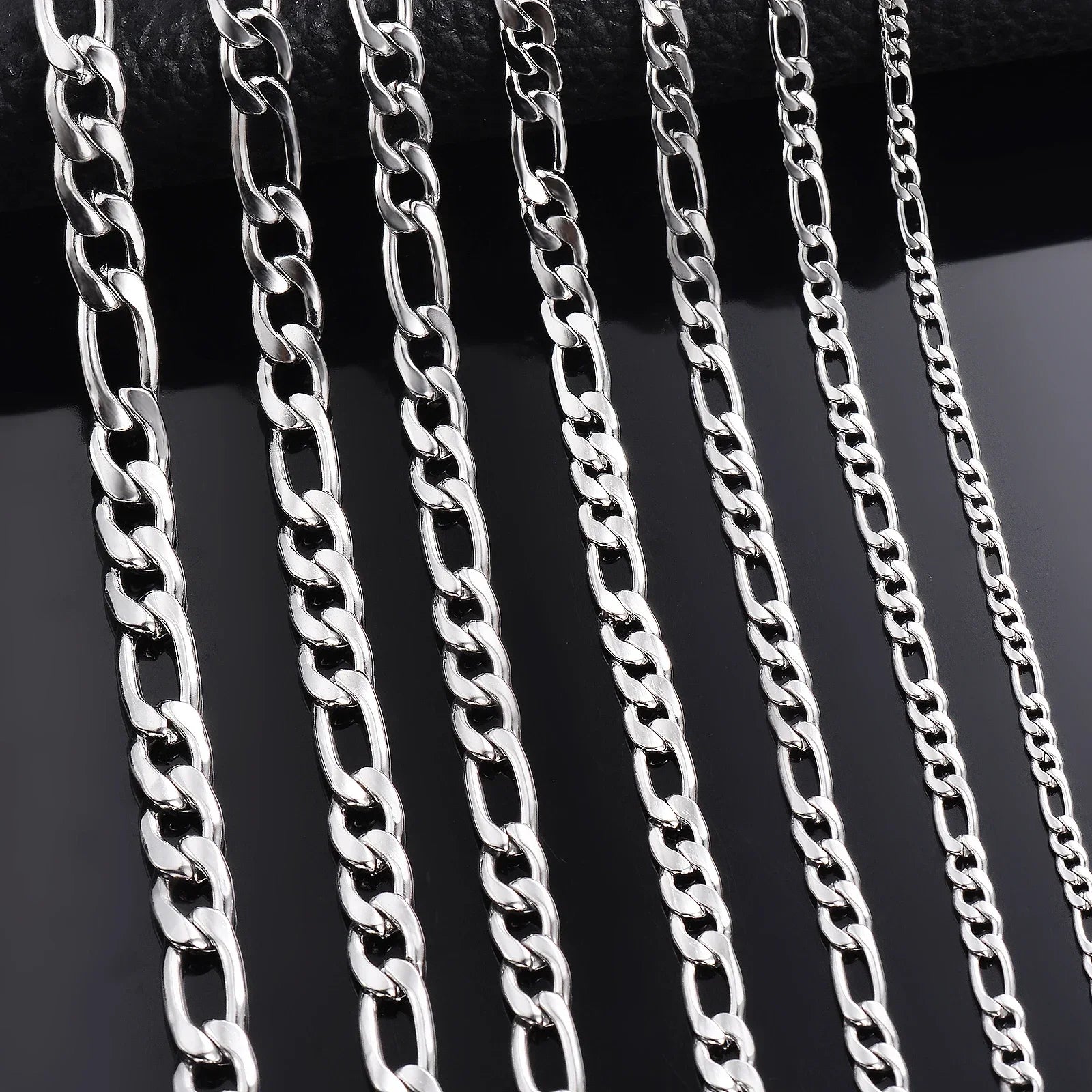 Wholesale 925 Sterling Silver Necklace 2-12mm Width 40-75cm Long Chain Lobster Clasp Men and Women Engagement Jewelry