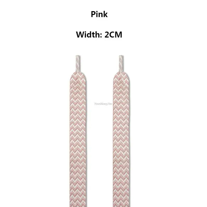 Flat Shoelaces for Sneakers Wavy Bread Shoe Laces Luxury Brand Shoelace Width 1.5cm/2cm/3cm Trend Shoe Lace Rope Shoes Strings