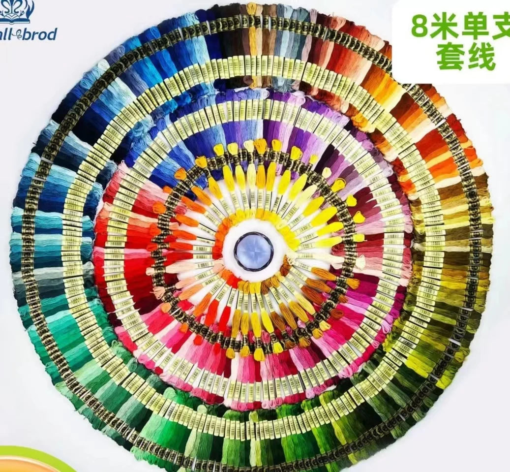 100% Cotton High Quality Cross stitch Floss Embroidery thread  Cross Stitch Embroidery Hand Knitting Sewing Weaving 8m 447 color