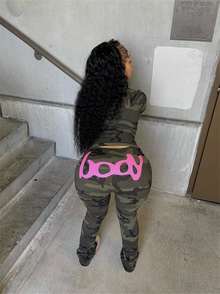 2025 Fall Casual Tracksuits Women Sets Long Sleeve Top Pants Elasticity Streetwear Sports Two 2 Piece Pink Matching Sets Outfits