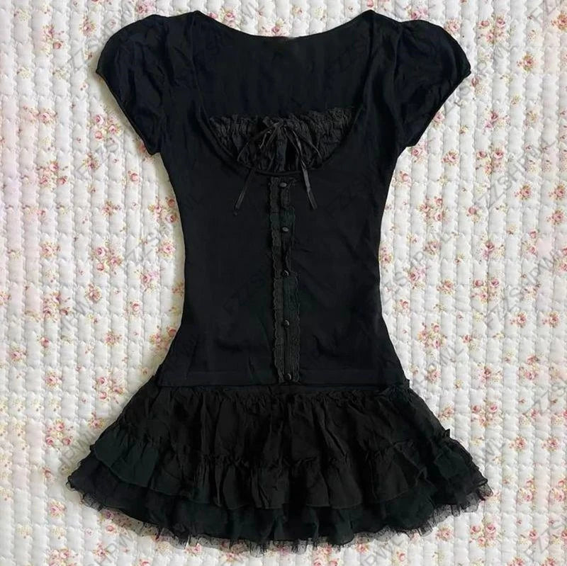 Fashion Y2K high Street black Summer new one-shoulder long-sleeved knitted pleated hip-hugging slimming leg-showing long dress