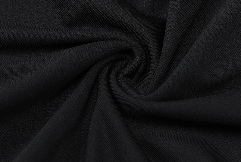 Hugcitar Black Strapless Long Sleeve Sexy Bodycon Maxi Prom Dress 2024 Fall Winter Elegant Women Outfit Evening Party Festival