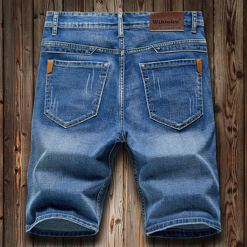 4 Model Classic Style Men's Slim Denim shorts Summer New Business Fashion Thin Stretch Short Casual Pants Male