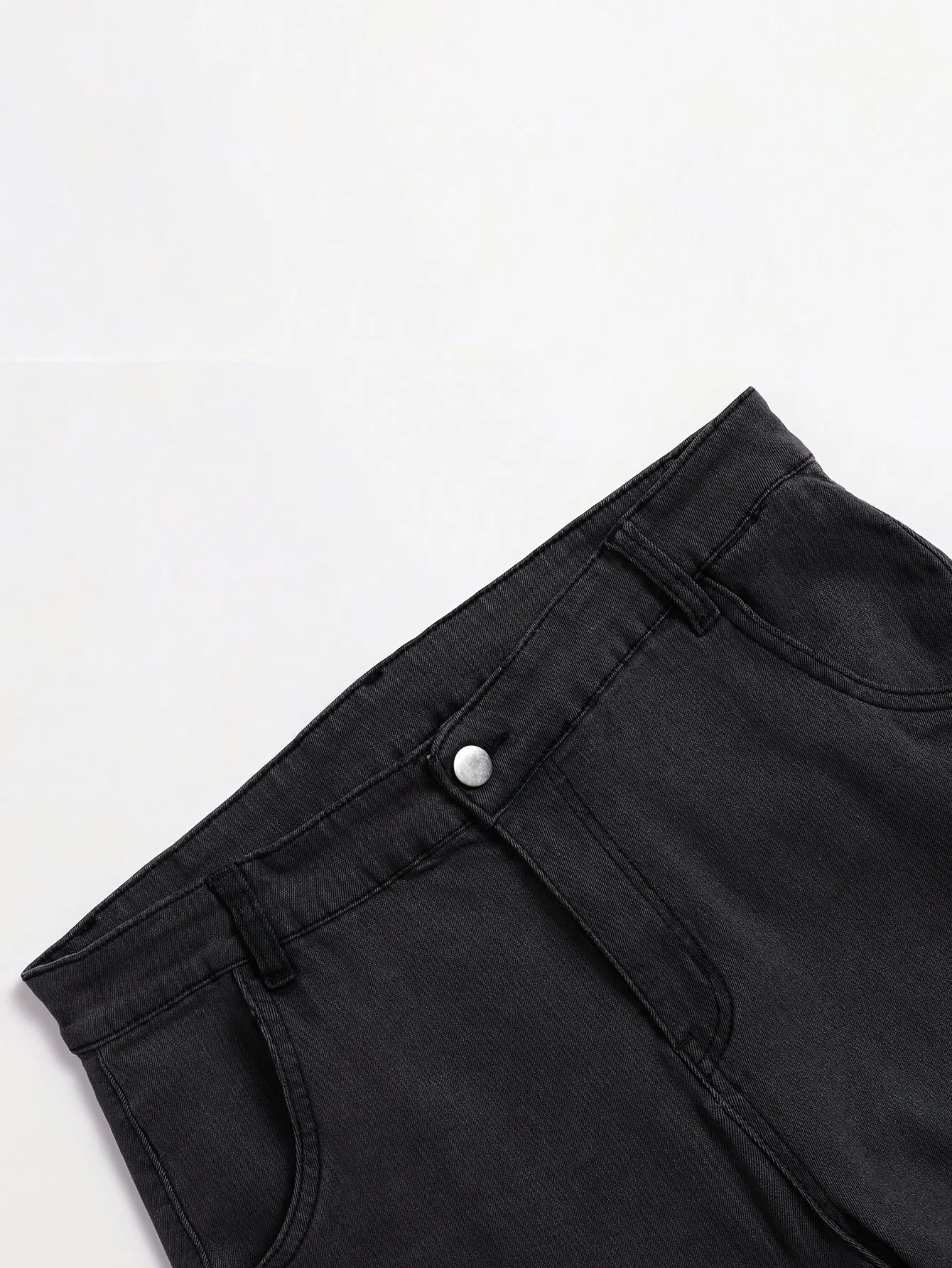 Men's workwear multi pocket jeans, casual street style straight leg denim pants