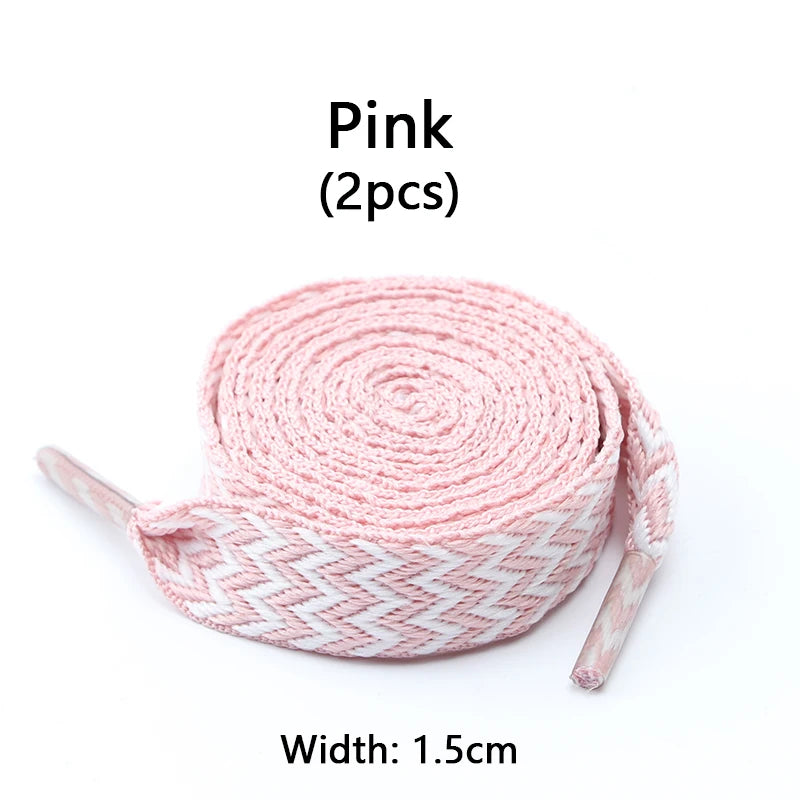 Flat Shoelaces for Sneakers Wavy Bread Shoe Laces Luxury Brand Shoelace Width 1.5cm/2cm/3cm Trend Shoe Lace Rope Shoes Strings